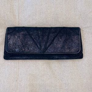 LODIS Black with iridescent sparkle handbag clutch